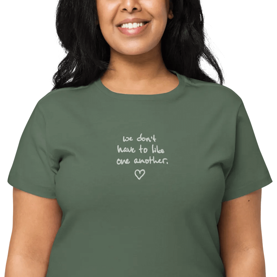 ONE ANOTHER (white) embroidered waist length t-shirt product image (17)