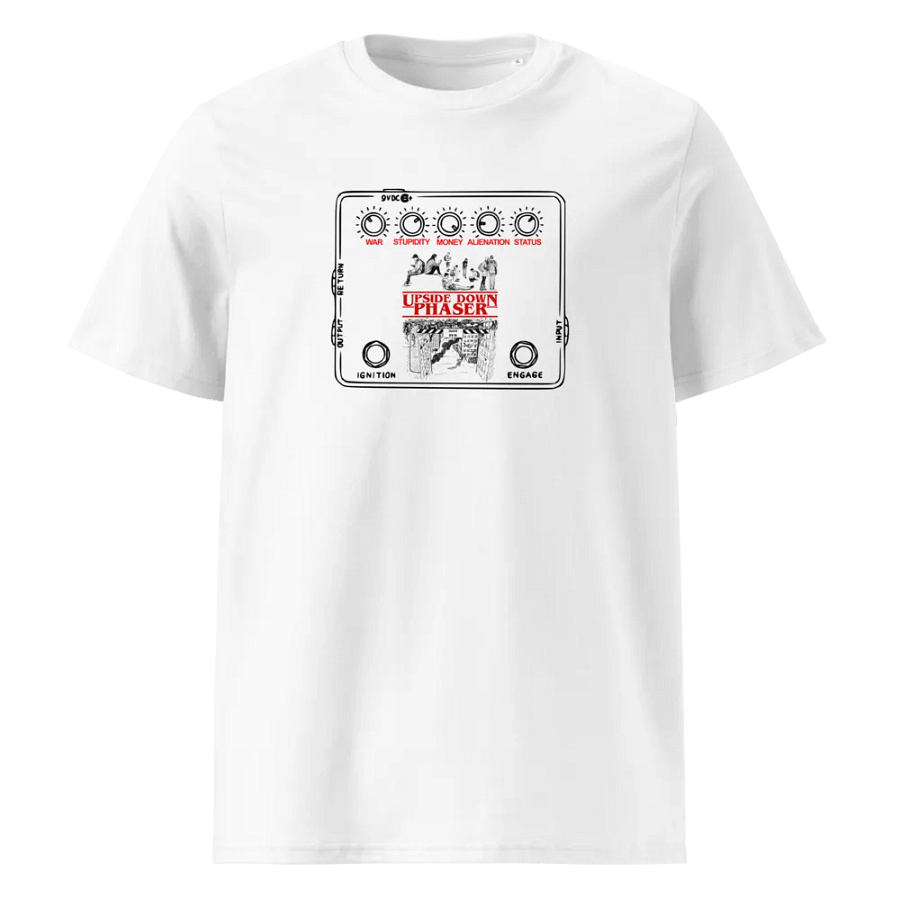 New upside down guitar pedal funny t shirt sticker Buy now: product image (1)
