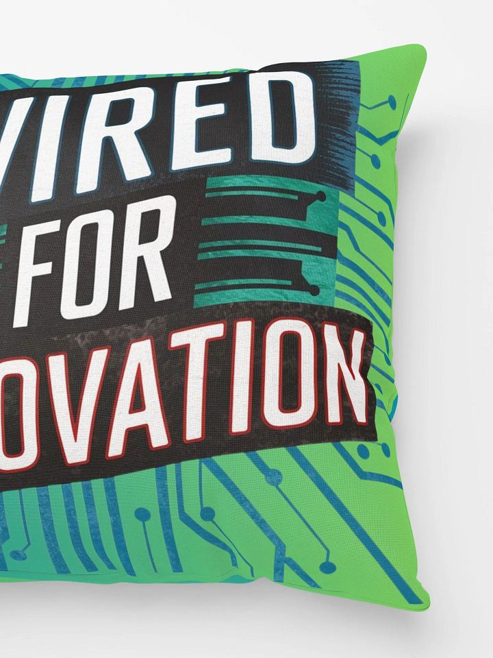 Wired For Innovation Code Design Throw Pillow for Tech Geeks product image (2)