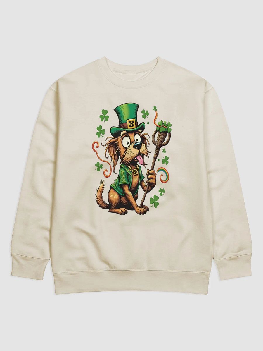 Lucky and Lit St. Patrick's Day Premium Sweatshirt – Funny Irish Dog Design product image (4)