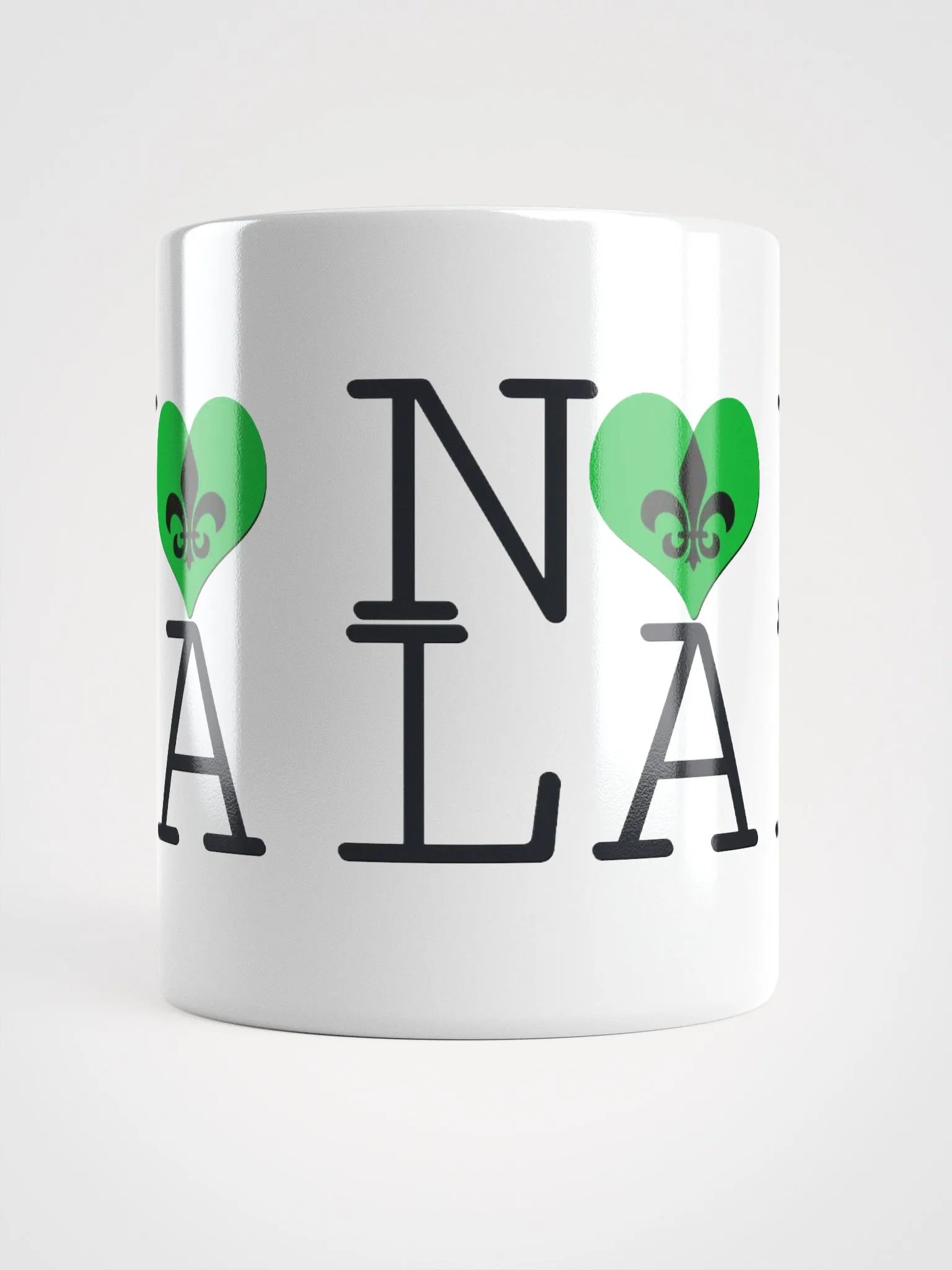 I LOVE NOLA **BIGSHOT MUG** (GREEN HEART + IMAGE POP) product image (5)