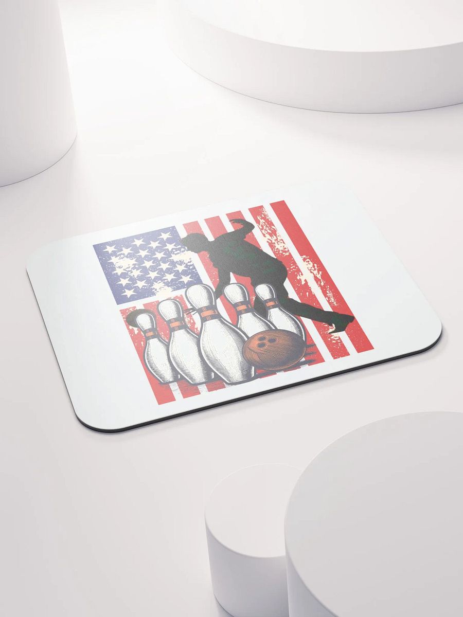 Flag American Bowling Strike 'n' Stripes Mouse Pad product image (4)
