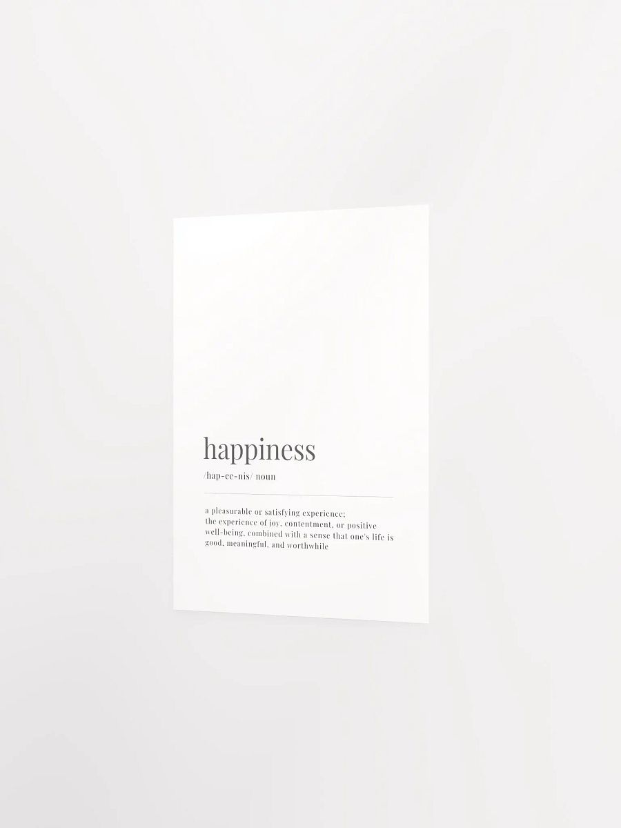 Happiness Definition Poster Print product image (10)
