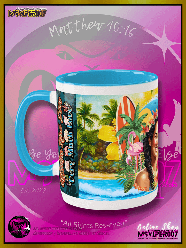 Mug - MsViper007's "Aloha Nui [V2] Loa" Hot Beverage Mug with color inside by Anna H. product image (1)