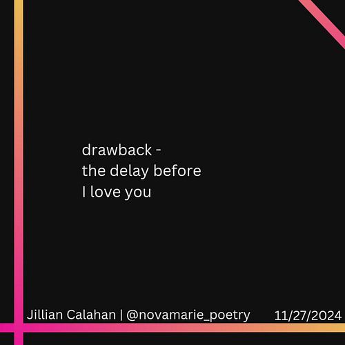 🫀💡✍️🏻

#vss365 #delay #haiku #haikupoetry #micropoetry #poem #poetry