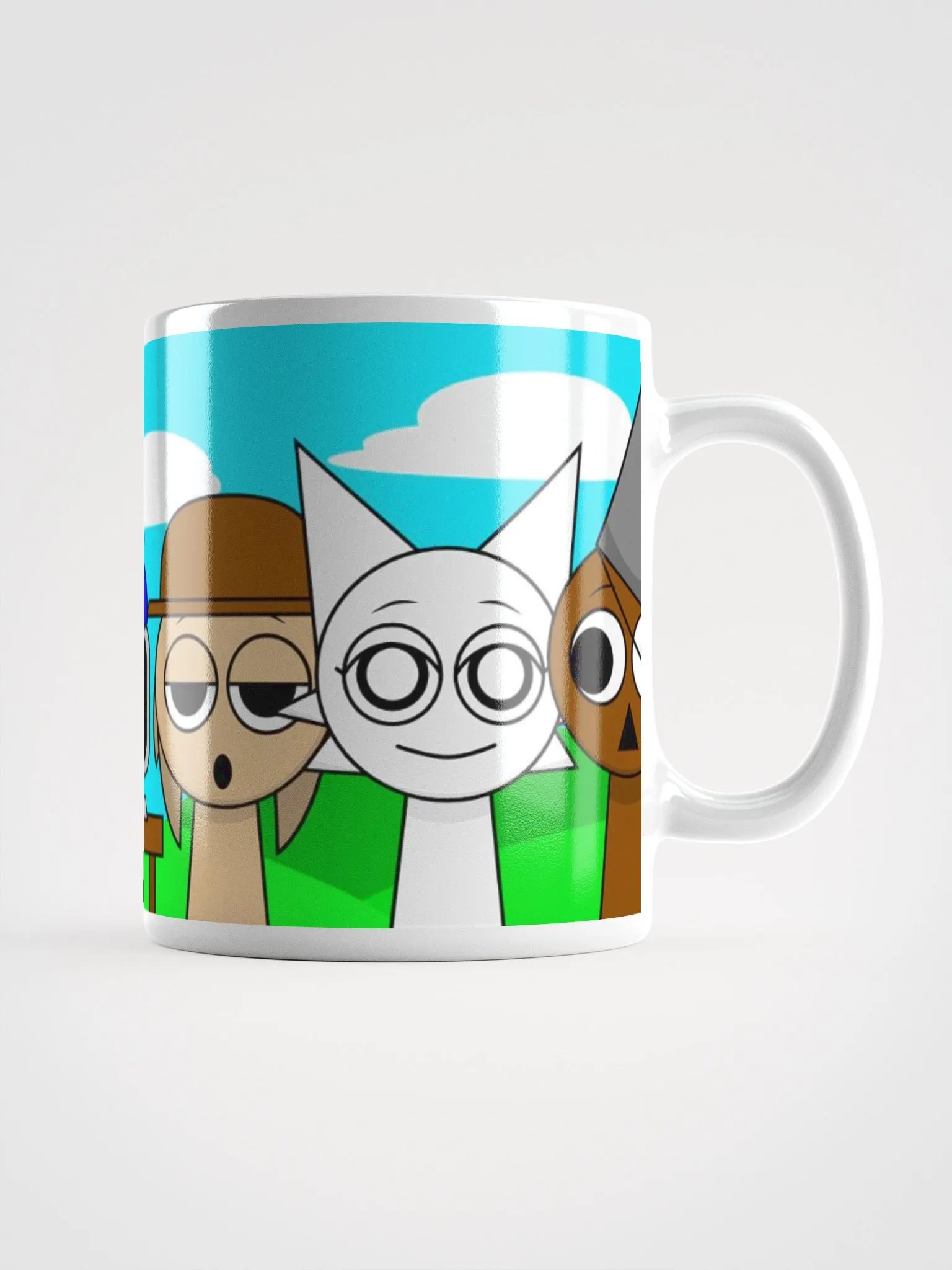 White Glossy Mug Sprunki series product image (15)