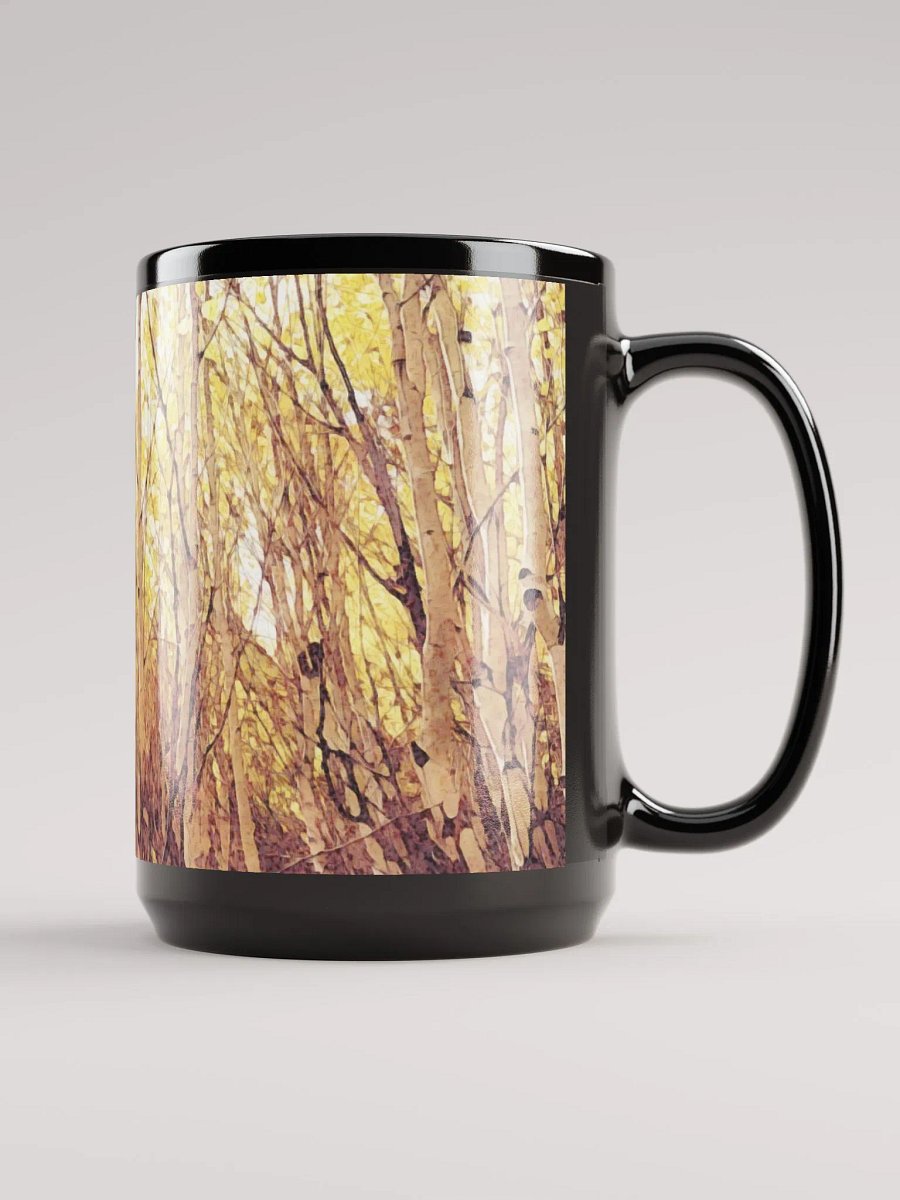 Abstract Graphic | Black Coffee Mug | Golden Grove Treescape product image (3)