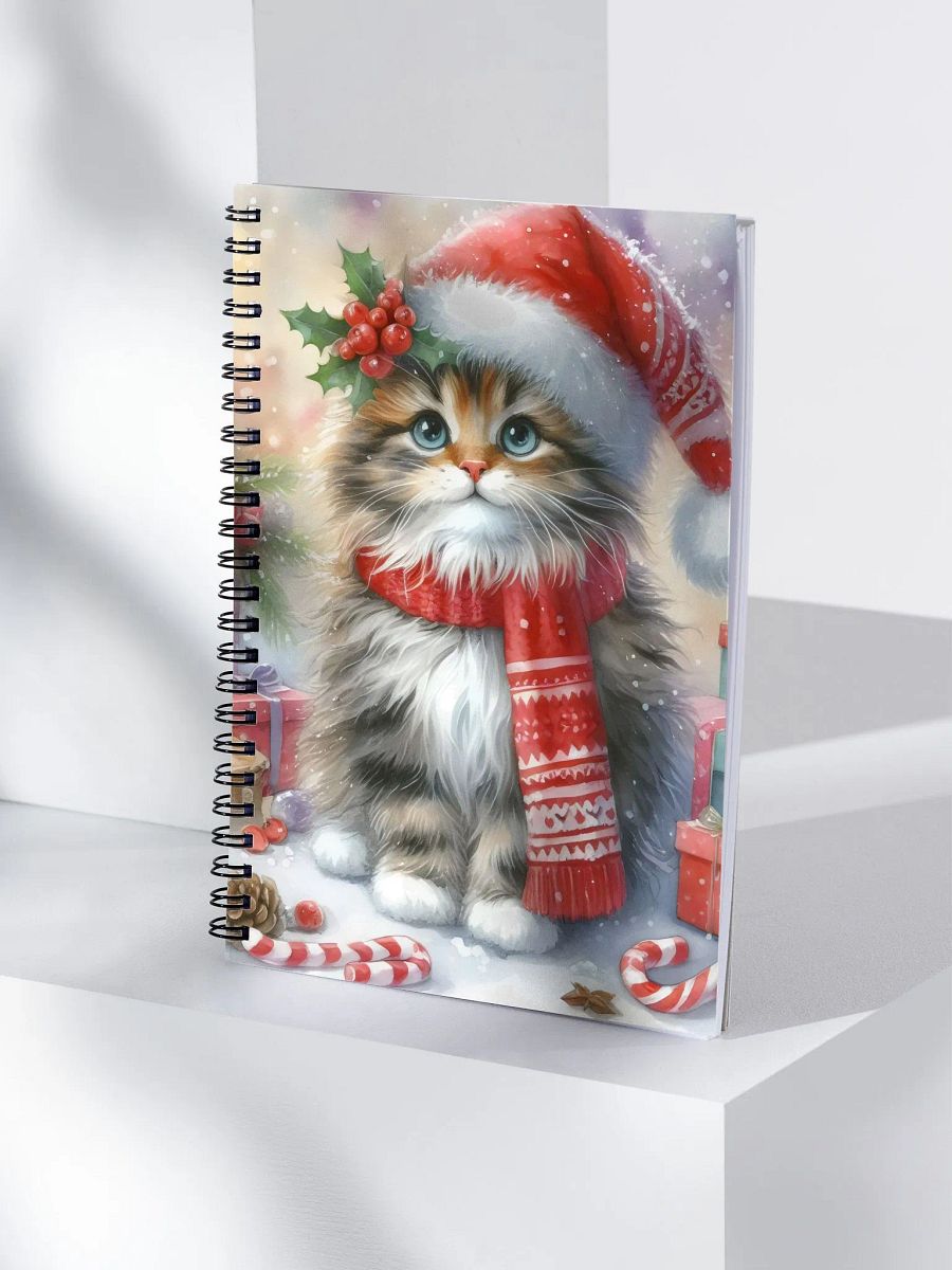 Festive Feline Wonderland Spiral Notebook product image (4)