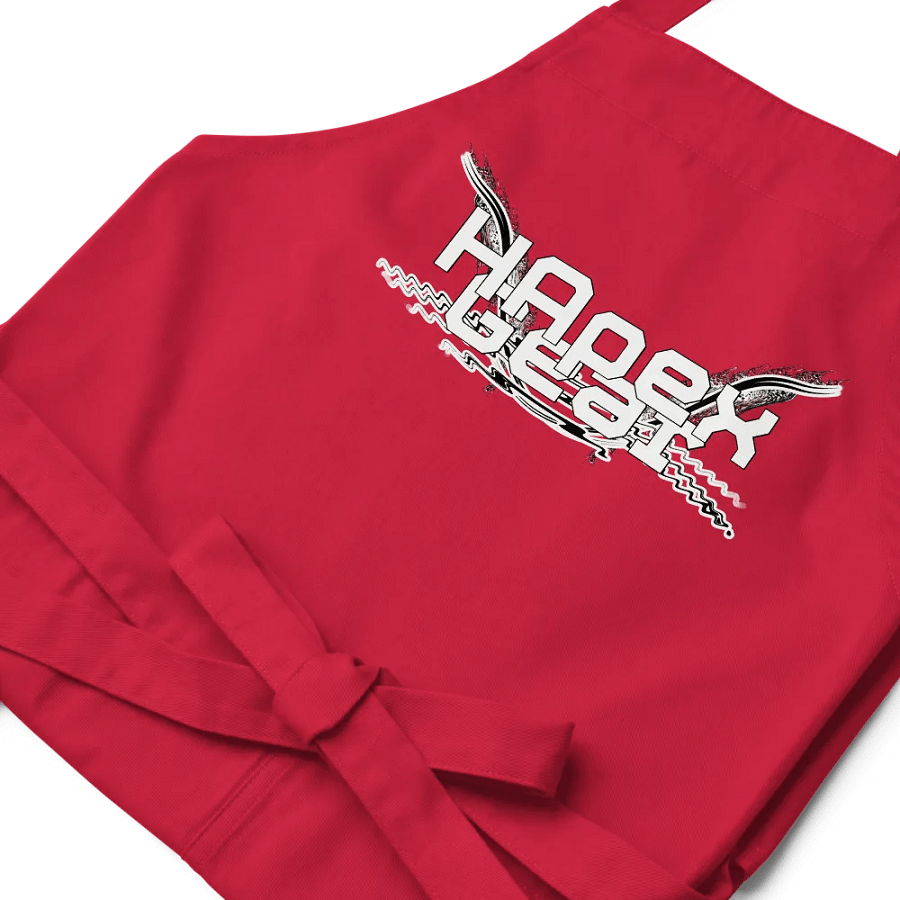 Organic Cotton Apron - White HApex Gear Black Logo product image (19)