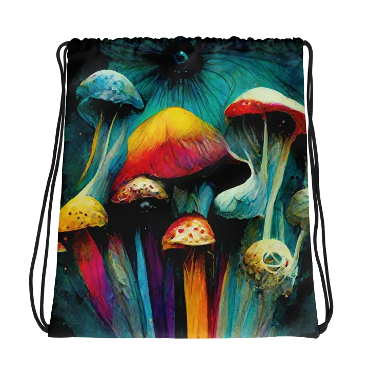 Fantasy Fungi All-Over Drawstring Bag product image (1)