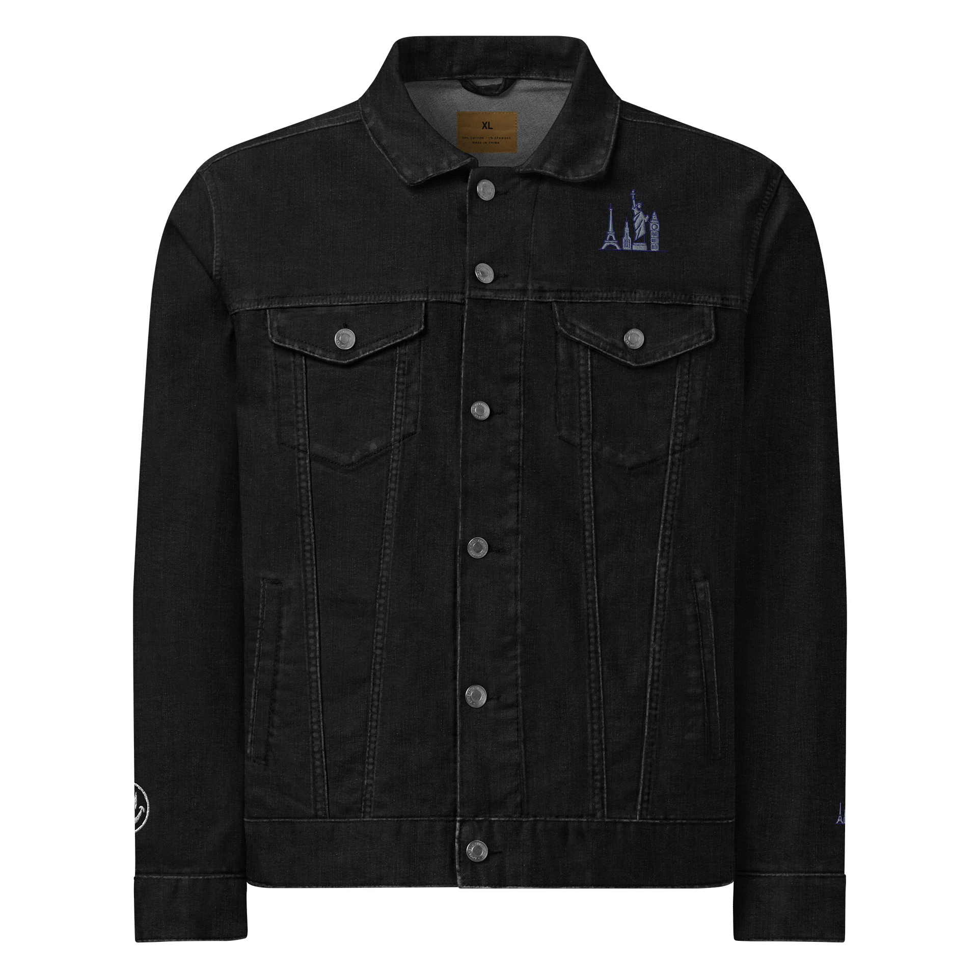Landmark Line Art Denim Jacket product image (1)