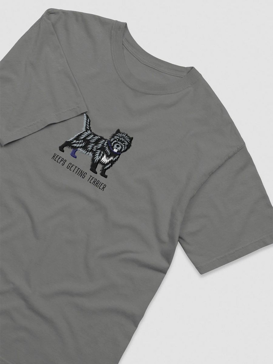 Keeps Getting Terrier T-Shirt(Embroidered) of a Cairn Terrier(Black Brindle) product image (13)