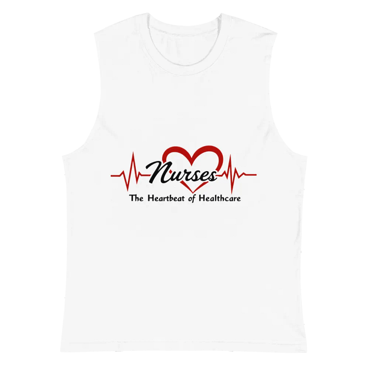 Nurses Heartbeat EKG Muscle Tank product image (2)