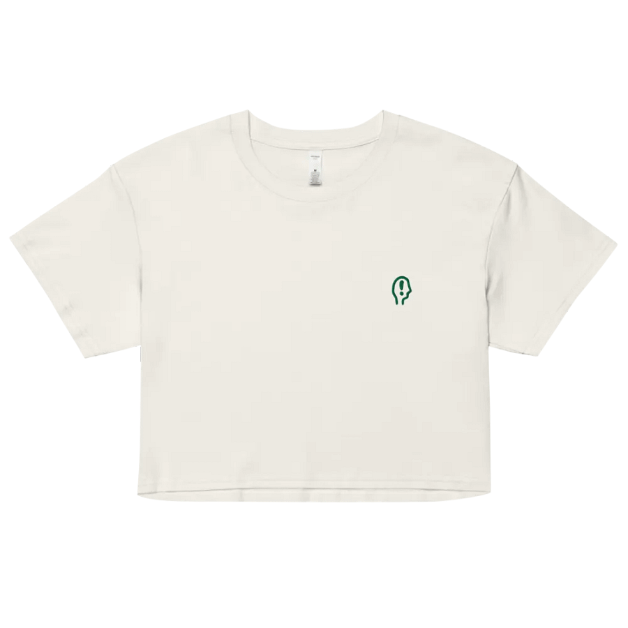 EXCLAIMING MENTALLY (L.C., kelly) embroidered cotton crop top product image (31)