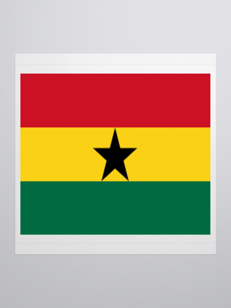 Ghana Flag Sticker | Black Star Design | Durable Vinyl | 3 Sizes product image (2)