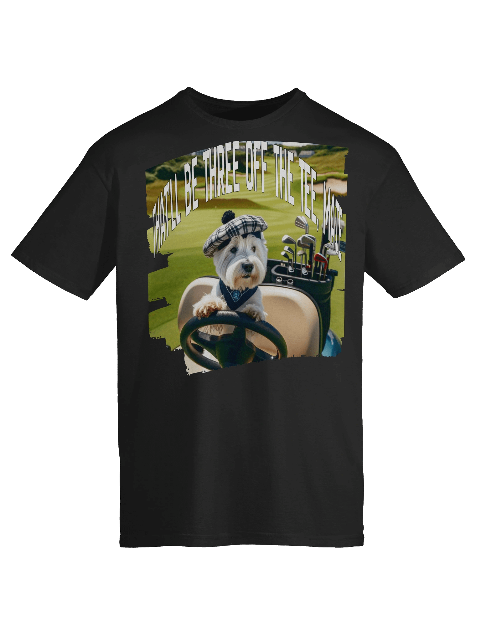 Westie, That'll be three off the tee Unisex Tee product image (45)
