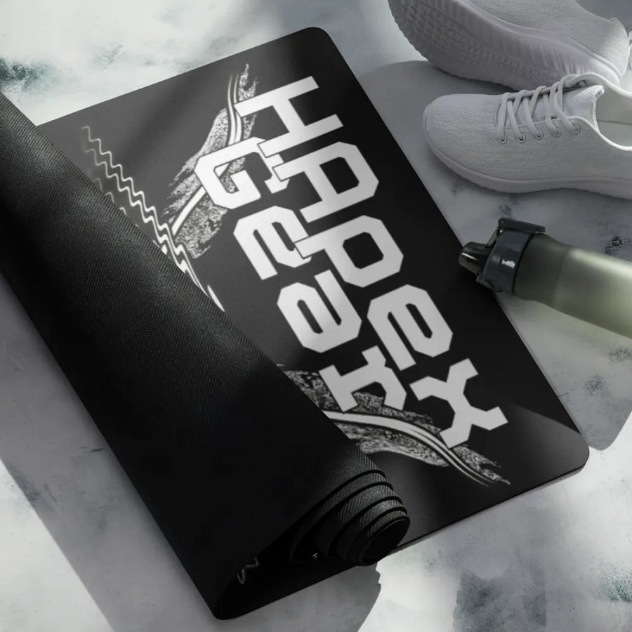 Yoga Mat - Black - Co Founder A Ghost - White HApex Gear White Logo product image (4)