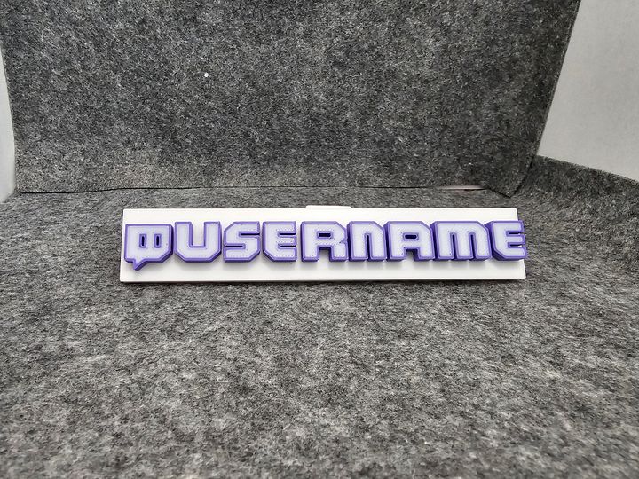 Custom 3D Printed Twitch Name Plate | Gamer Desk Sign | Streamer Display Tag product image (2)