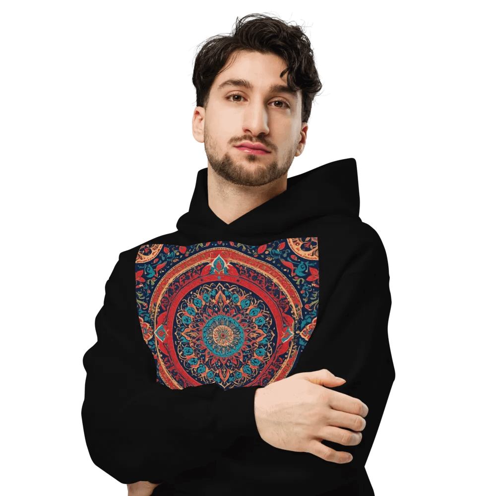 Hoodie with Persian Carpet Design Mix of Beautiful Colors product image (6)