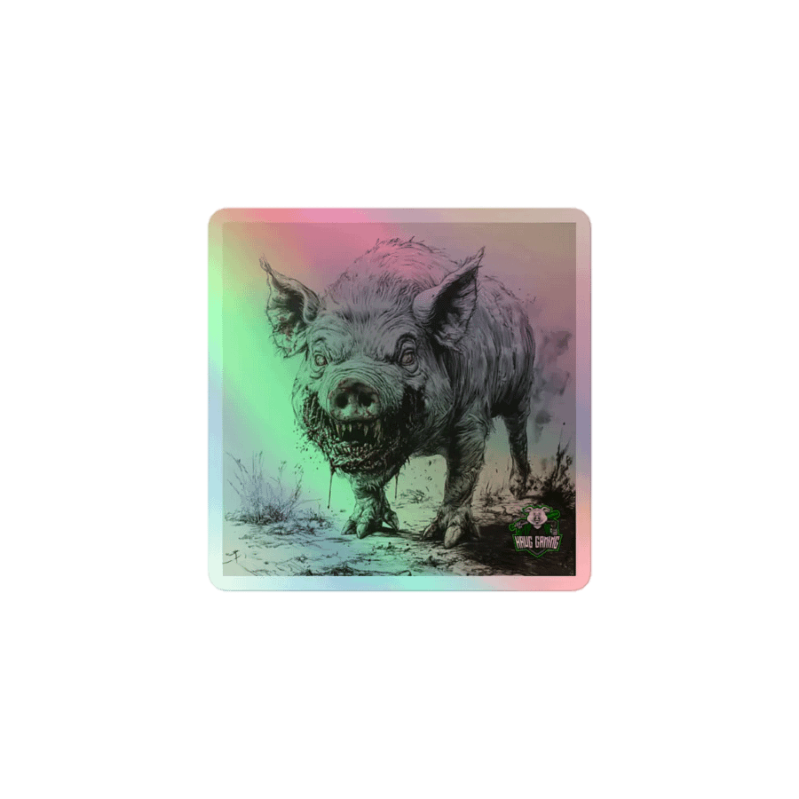 Wild Boar Holographic Sticker Sheet product image (1)