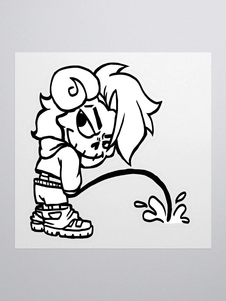 Pissin' B&W Sticker product image (1)