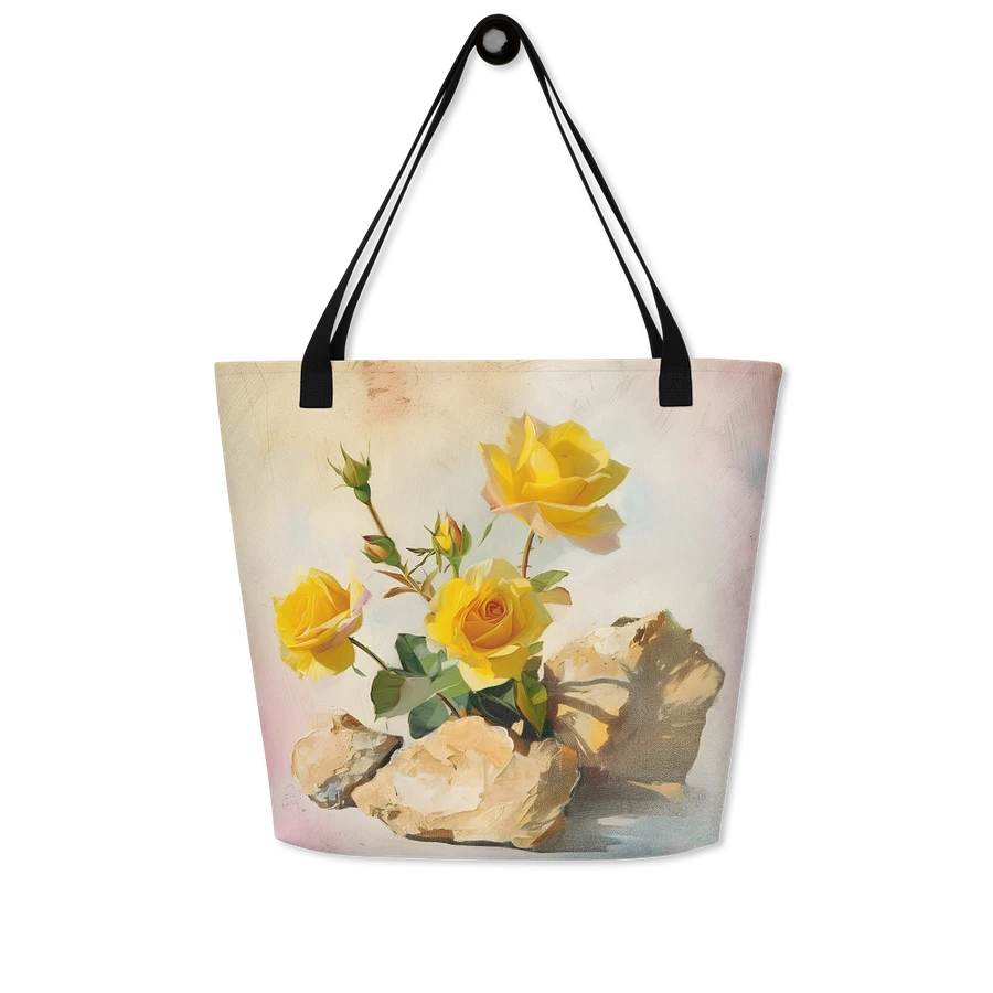 Tote Bag: Vintage Yellow Roses Flowers Floral Design product image (8)