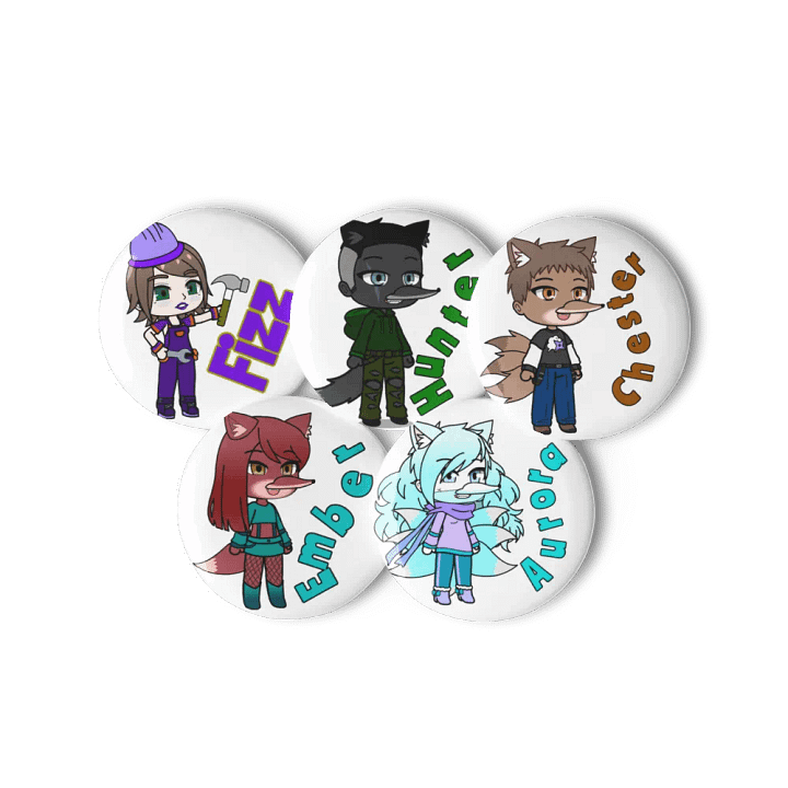 Crescent Foxes (The Shadow Galaxy) Set of Pin Buttons product image (3)