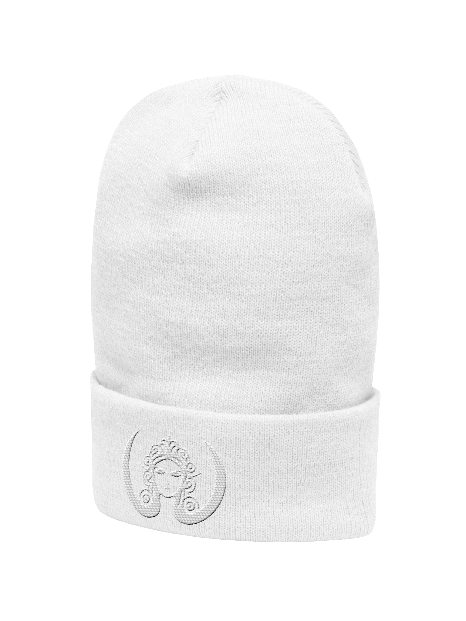 CIRCEMOON Signature Goddess Emblem Beanie - tonal white product image (2)