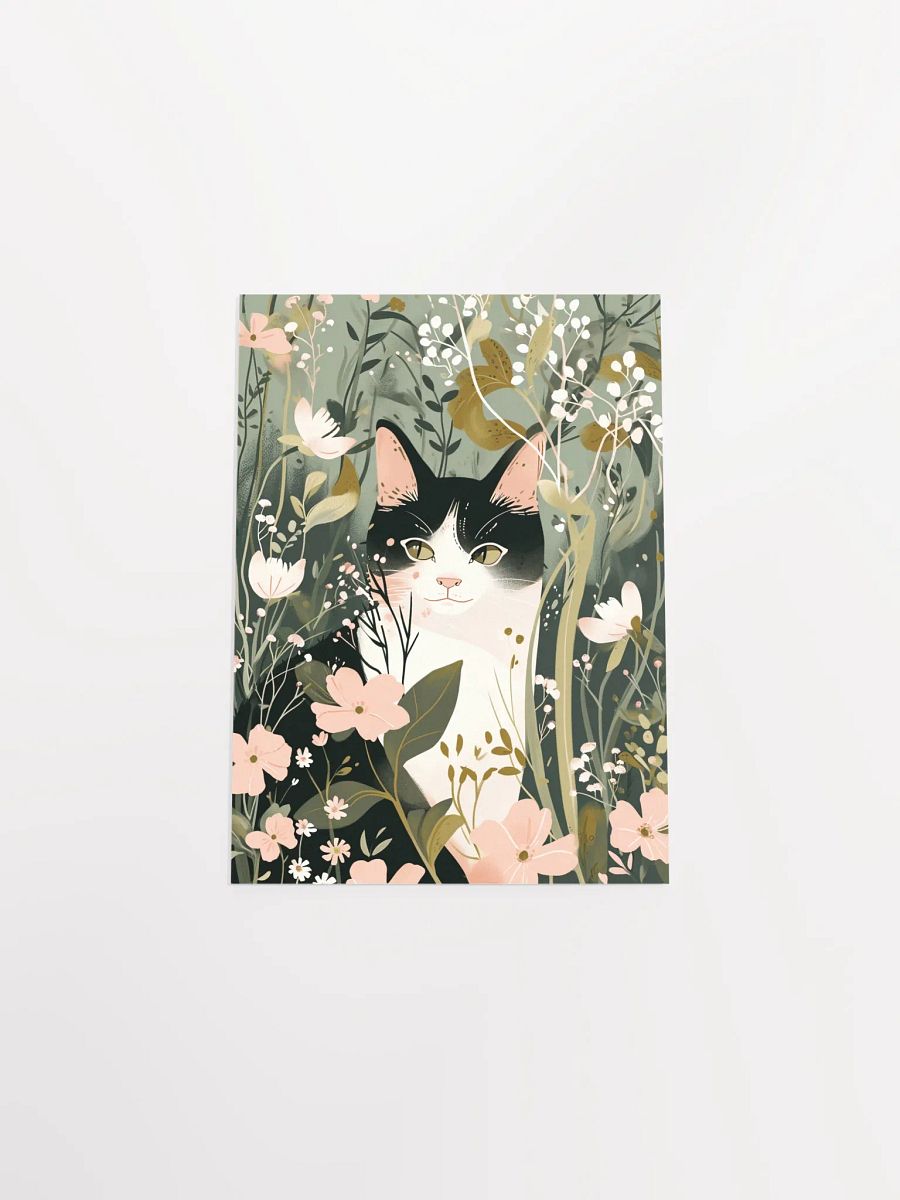 Whimsical Floral Cat Poster product image (7)