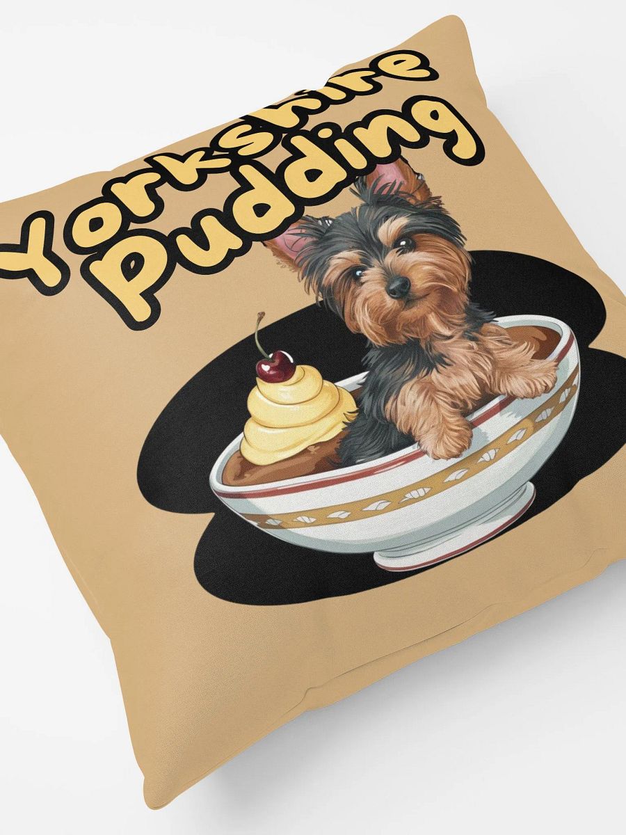 Cute Yorkshire Pudding Pillow with Terrier Dog Design product image (4)