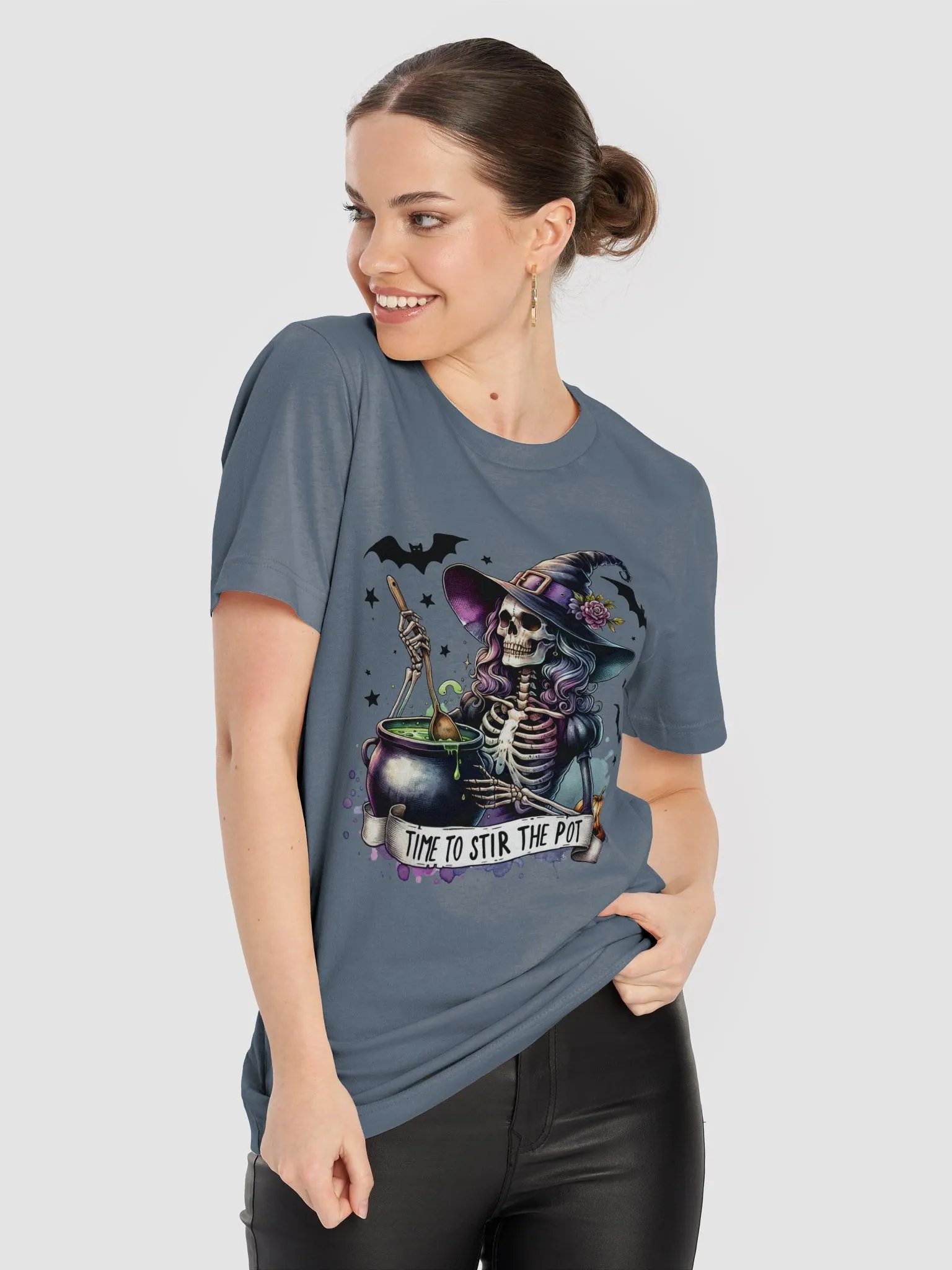 Witchy Stirring Skeleton T-Shirt product image (8)