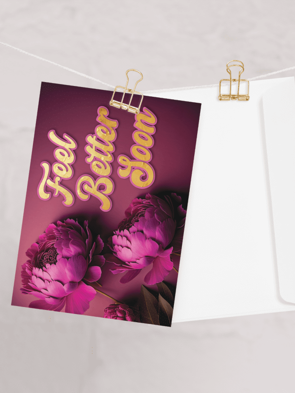 Feel Better Soon Peonies Card product image (2)