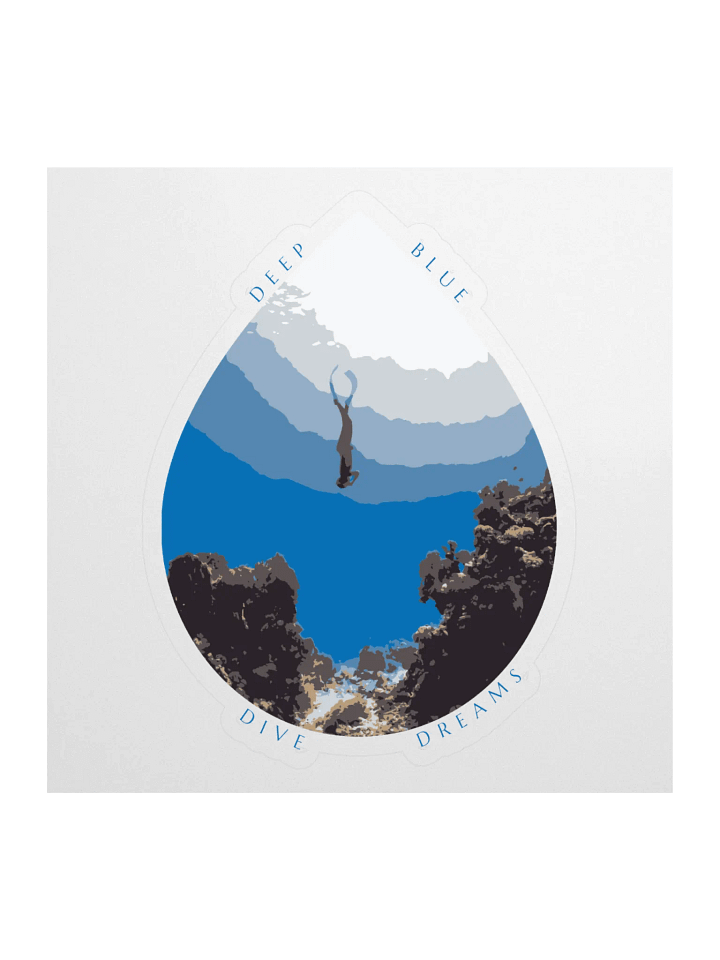 Aqua Droplet Diver Sticker product image (1)