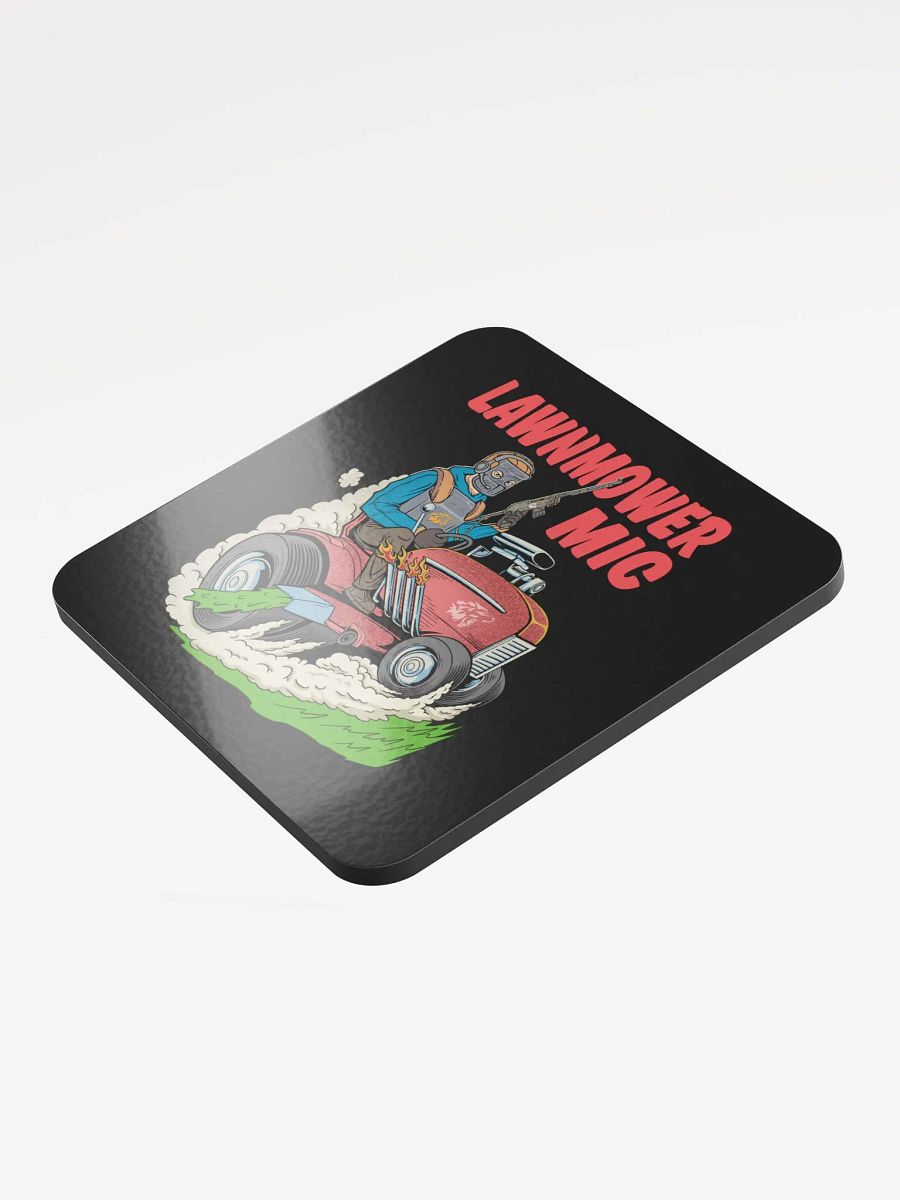 Lawnmower Mic | Glossed Cork Coaster product image (3)