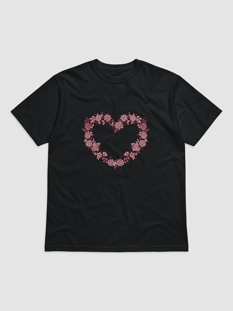 Red Floral Heart Unisex Organic T-Shirt product image (1)