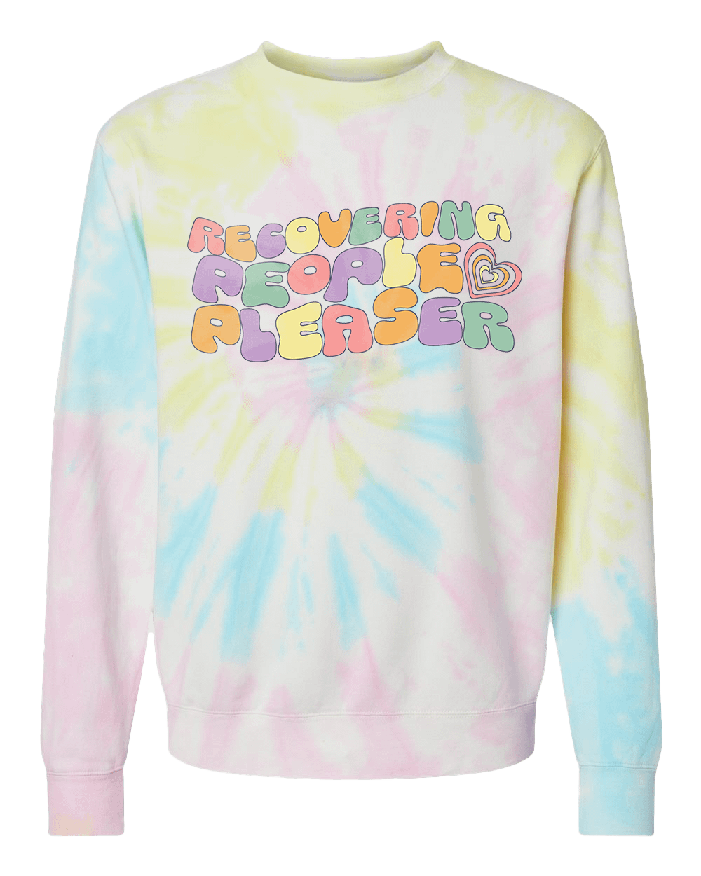 Recovering People Pleaser Tie Dye Sunset Crewneck product image (1)