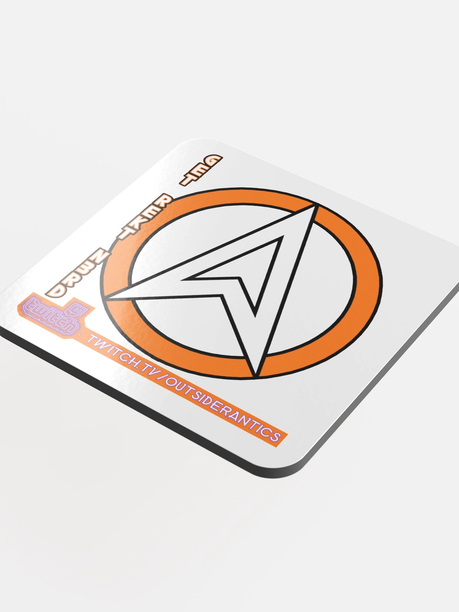 'OA' Logo + "GET REKT NERD" Cork Coaster product image (4)