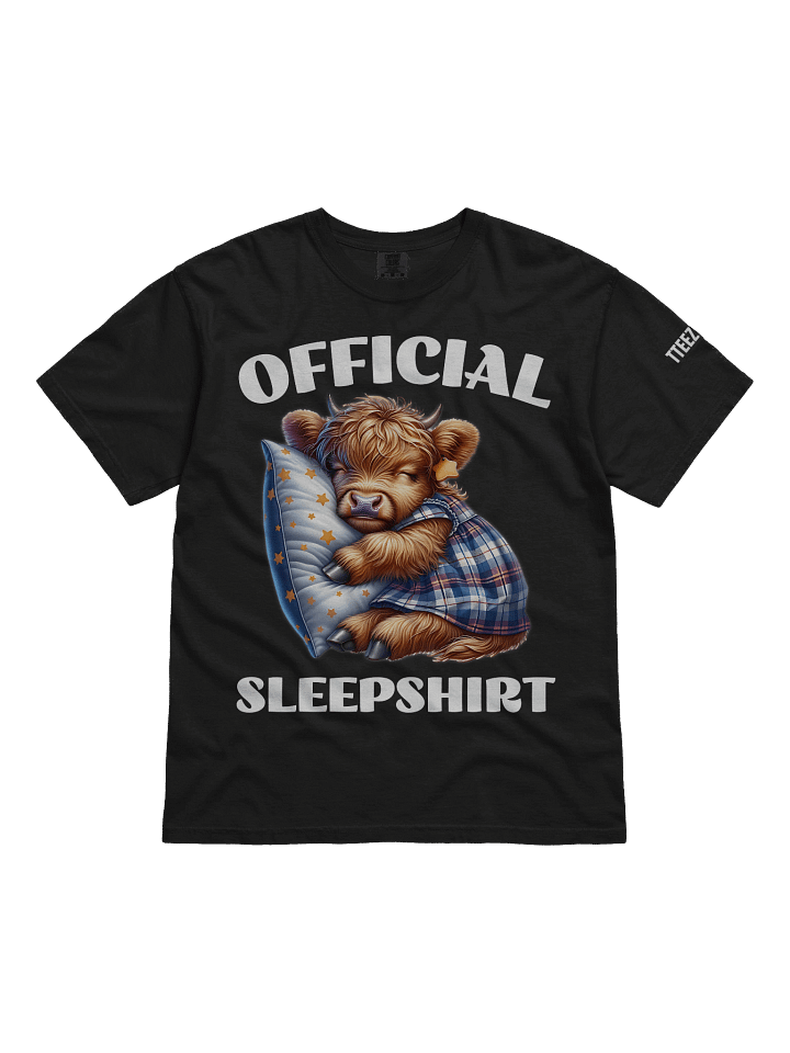 Official Sleepshirt Bold White on Black T-Shirt product image (1)