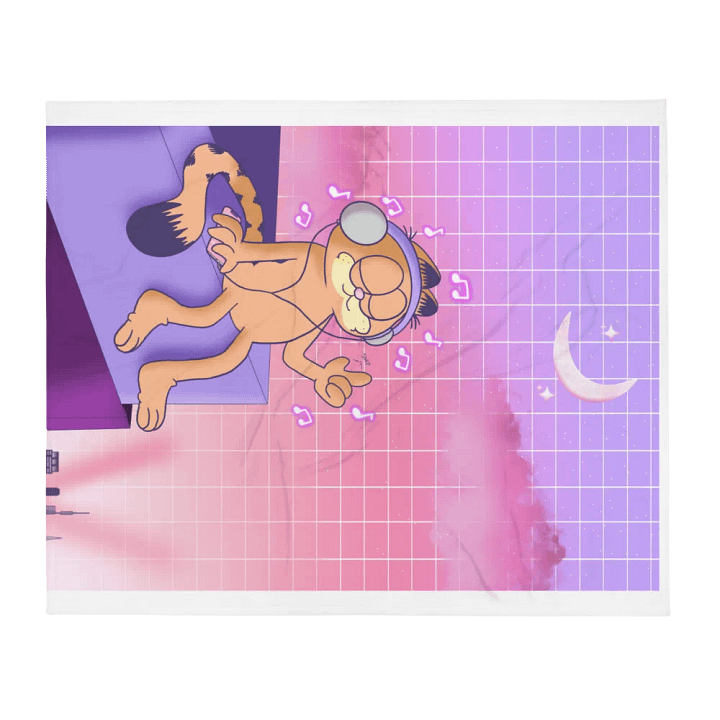 Vaporwave Garf Blankie product image (1)
