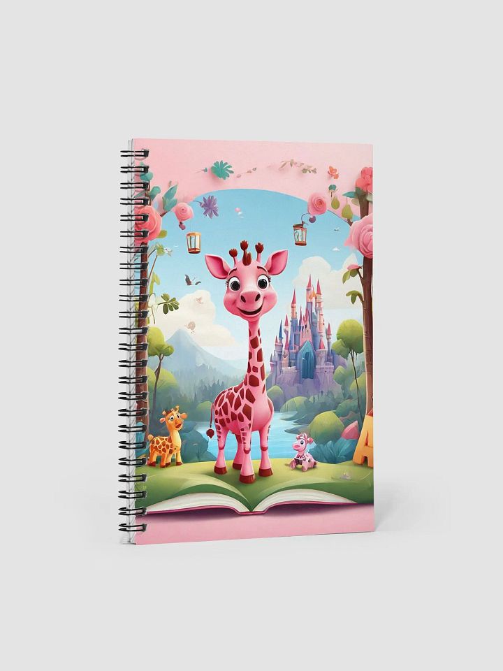 pink giraffe with flower and book product image (1)