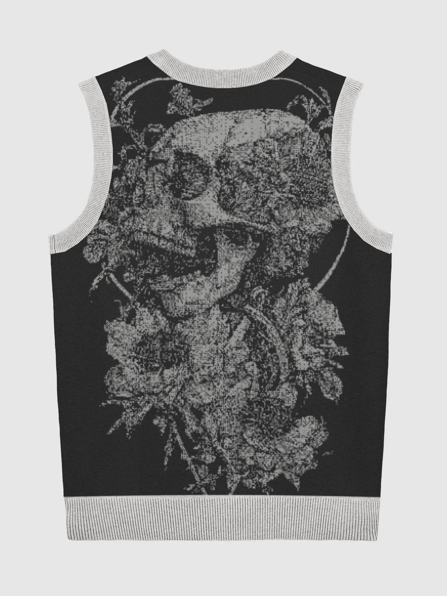 Skull Blossom Knitted V-Neck Vest product image (2)