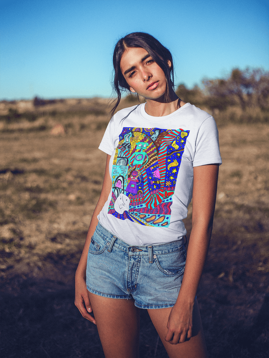 Abstract Vibrant Doodle Fantasy Unisex Tee product image (4)