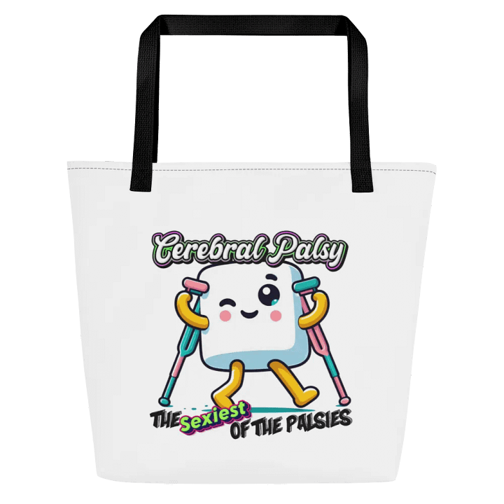 Cerebral Palsy: The Sexiest Of The Palsies Large Tote Bag w/ Pocket product image (1)