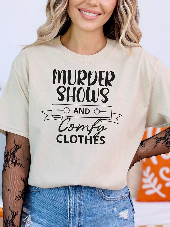Murder Shows and Comfy Clothes Halloween T-Shirt - Light product image (71)