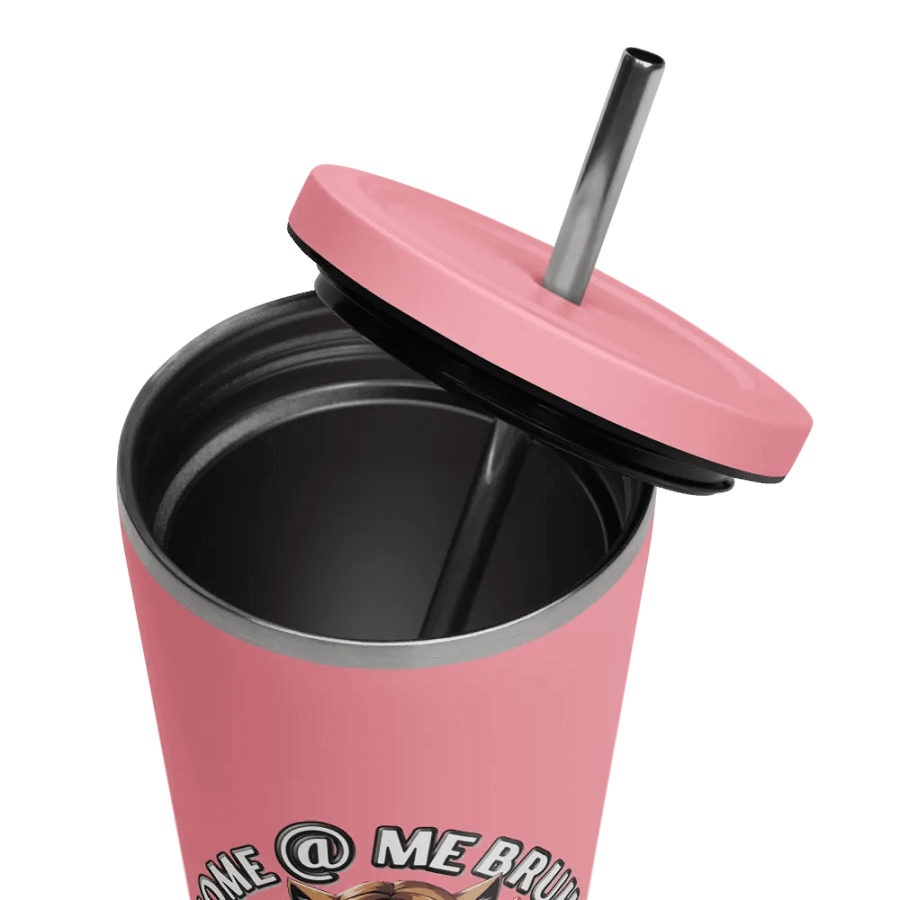 Childless Cat Lady 20 oz Tumbler Cup - Pink - Insulated Tumbler with a Straw product image (11)