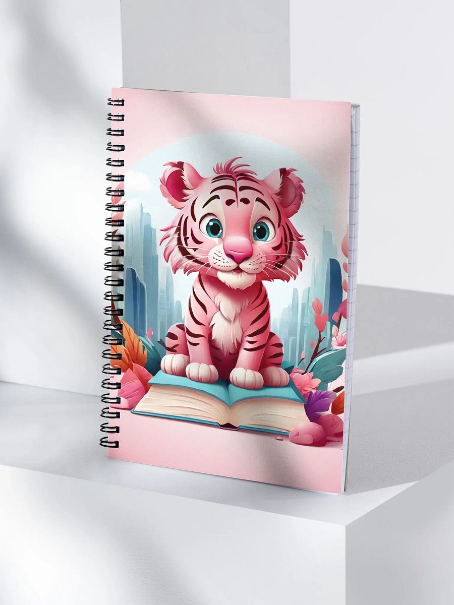 pink tiger with flower and book product image (4)