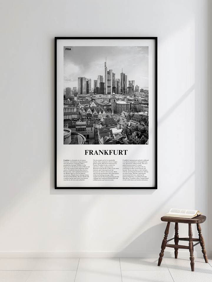 Frankfurt 01 Newspaper Poster | Framed product image (2)