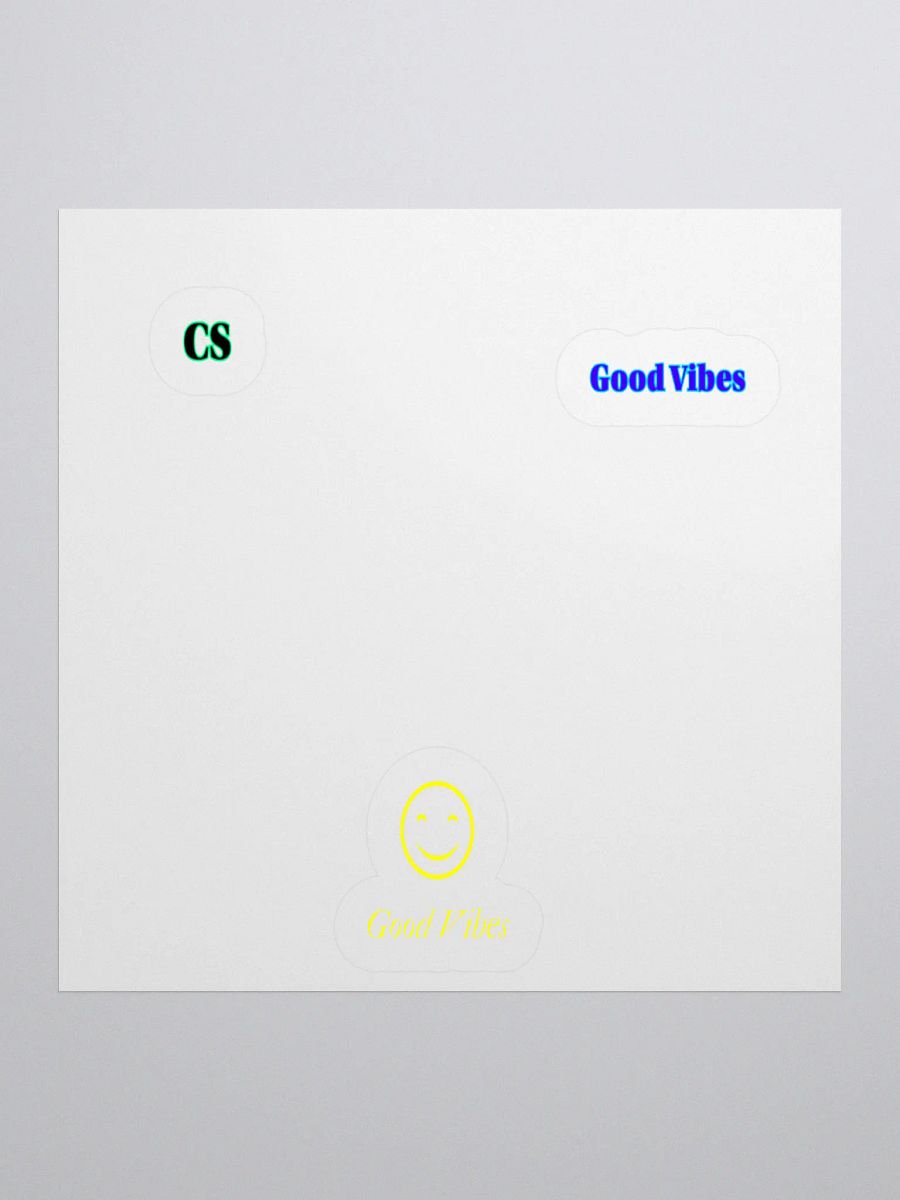 CS Good Vibes Smiley Stickers 3PK product image (1)