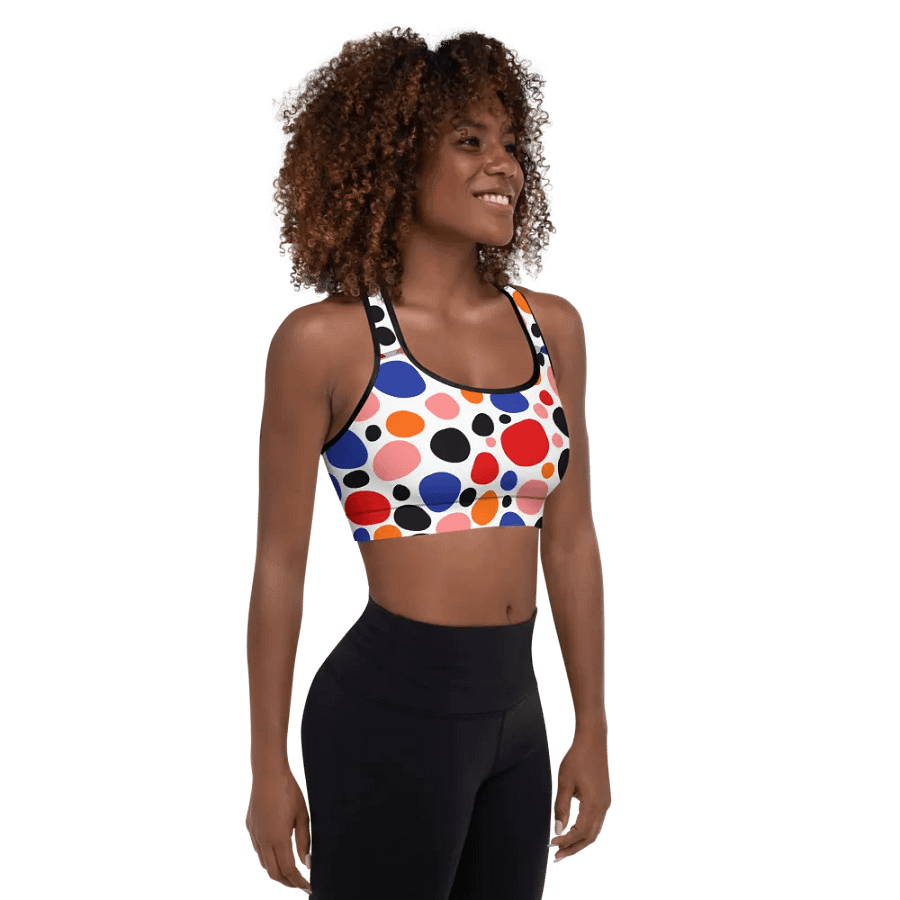COLORFUL Floral Fusion Padded Sports Bra product image (6)