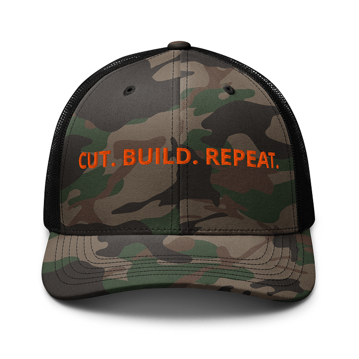 CUT. BUILD. REPEAT. Camo Hat product image (1)